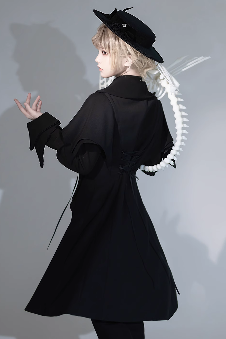 Black Vintage Medieval Prince Ouji Lolita Slim Fit Shirt