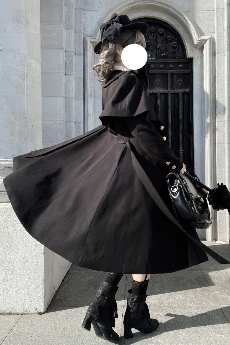 Black [Rich Girl] Long Sleeves Gothic Lolita Coat