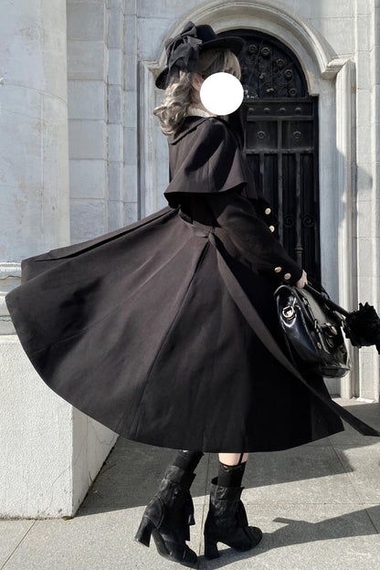 Black [Rich Girl] Long Sleeves Gothic Lolita Coat