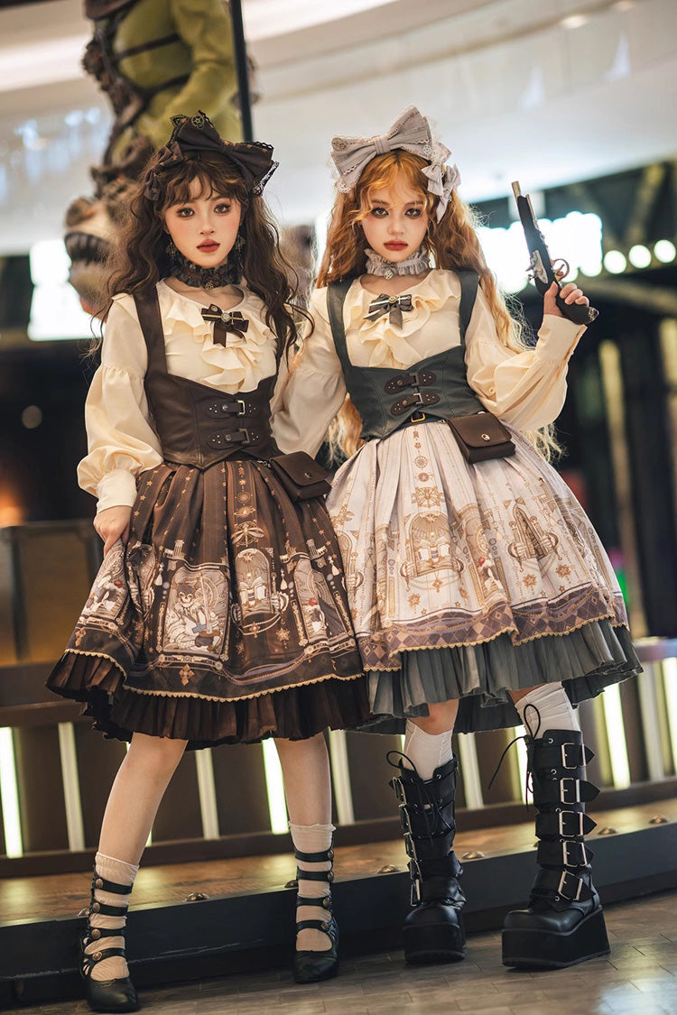 Demon Hunting Notes PU Gothic Punk Lolita Vest 2 Colors