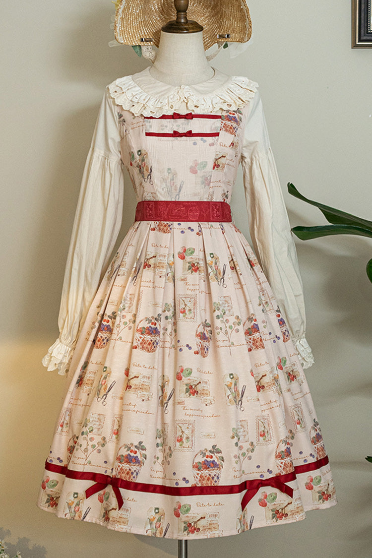 Forest Illustrated Book Watercolor Picture Book Print Sweet Elegant Lolita JSK Dress 3 Colors