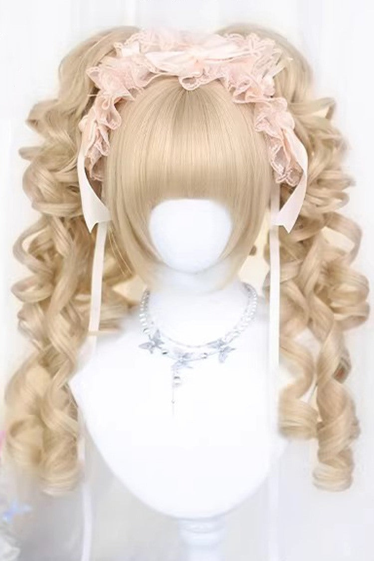 Special Roman Ringlet Curls Sweet Lolita Wig Set 3 Colors