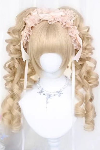 Special Roman Ringlet Curls Sweet Lolita Wig Set 3 Colors