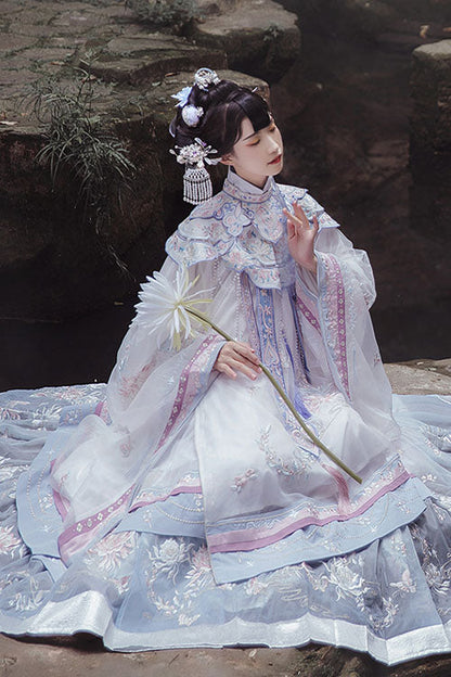 Embroidery Long Coat Horse Noodles Hanfu Dress