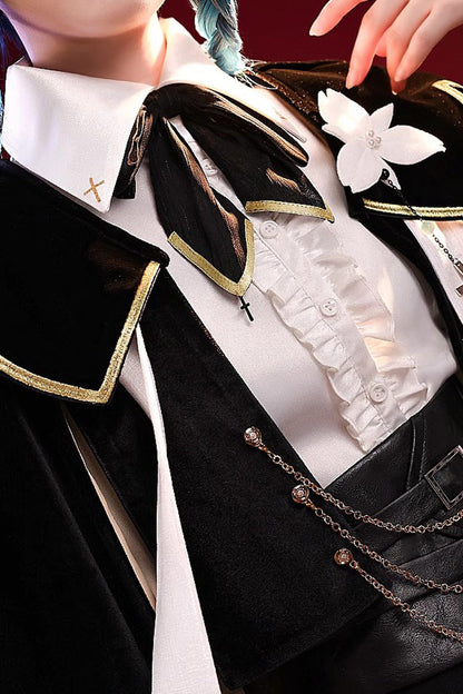 Black/White Choir Super Luxury Print Ouji Fashion Lolita Set