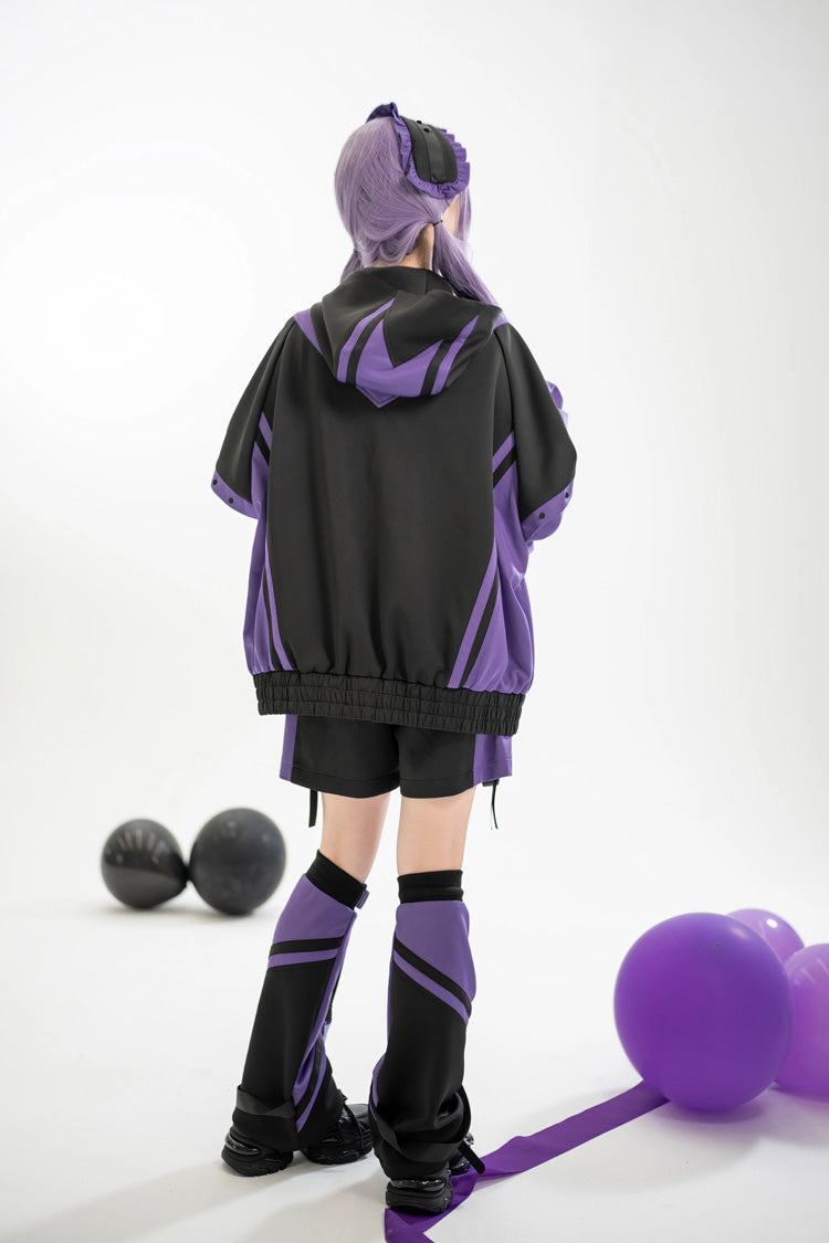 [Wing Light Machinery] Long Sleeves Print Jirai Kei Cool Coat 4 Colors