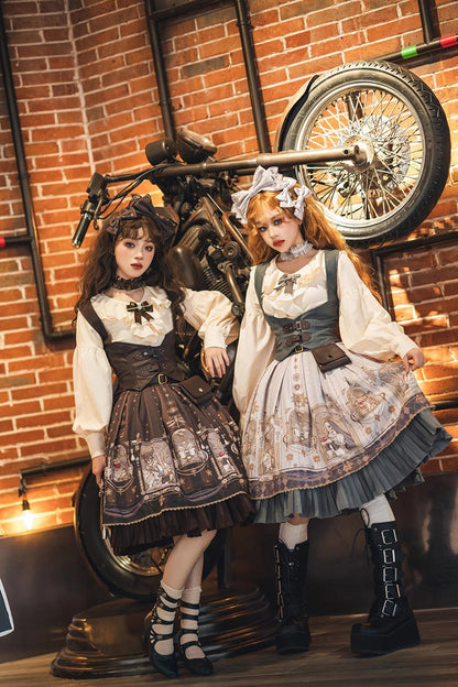 Demon Hunting Notes PU Gothic Punk Lolita Vest 2 Colors