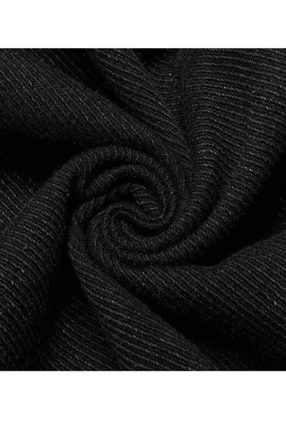Black Punk Washed Aged Texture Rough Grain Splicing Mesh Metal Buttonholes Zipper Trim Long Sleeve Men's Coat