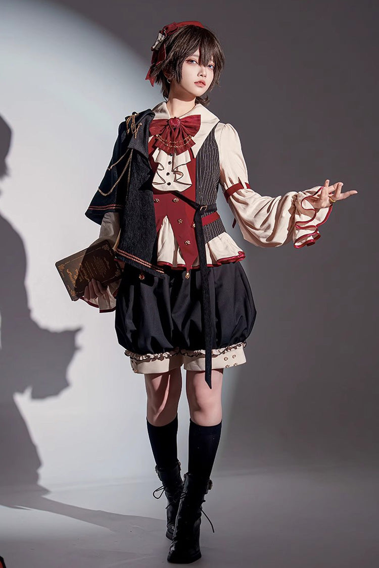Multi-Color [Natural Philosophy] Long Sleeves Ruffle Bowknot College Style Prince Gorgeous Ouji Lolita Set