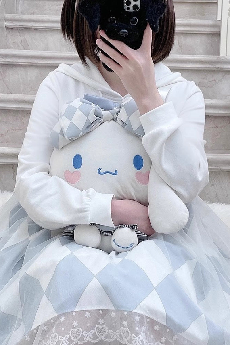 White/Blue Bowknot Big Ears Doll Sweet Lolita Backpack