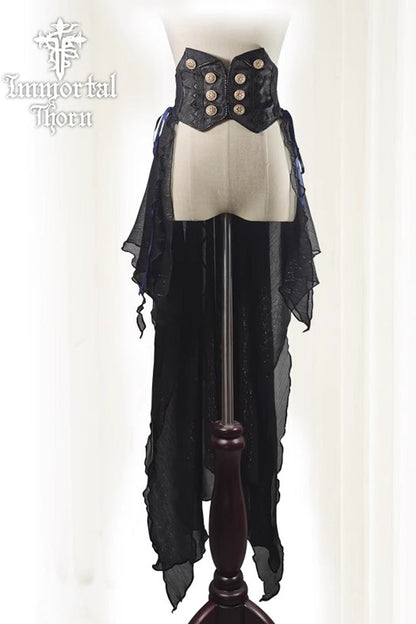 Black [The Eternal Dark Night] Ouji Fashion Elegant Prince Lolita Waistband