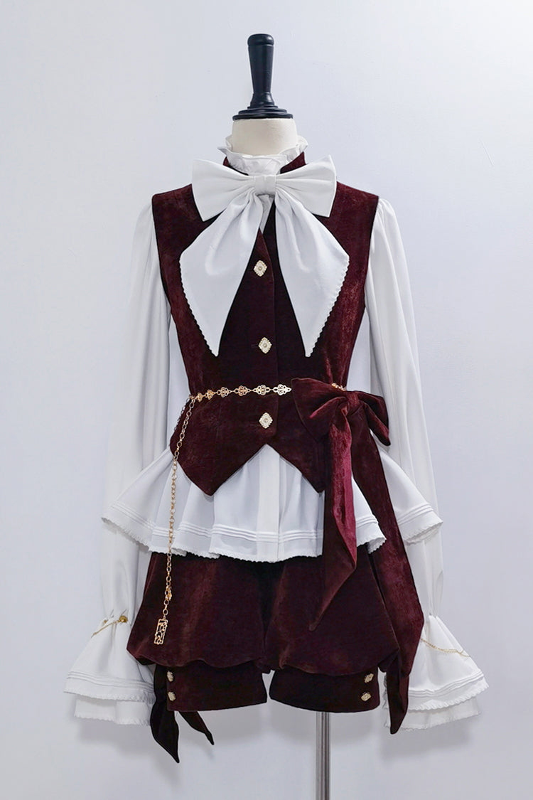 Red [Rabbit Hunt] Sweet Prince Handsome Ouji Lolita Shorts