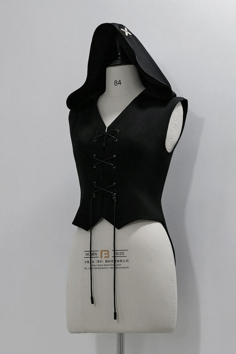 Black [Rabbit Feather Phantom] Gothic Prince Handsome Ouji Lolita Vest