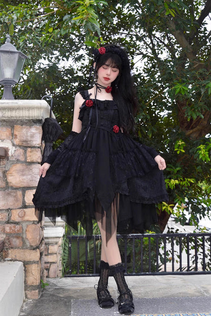 Black Rose Luna and Dawn Gothic Lolita Jsk Dress