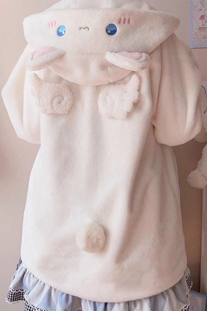 [Sleepy Bear and Cat] Long Sleeves Hooded Sweet Lolita Coat 3 Versions
