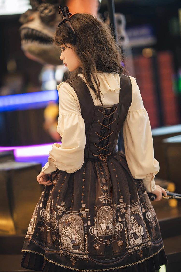 Demon Hunting Notes PU Gothic Punk Lolita Vest 2 Colors