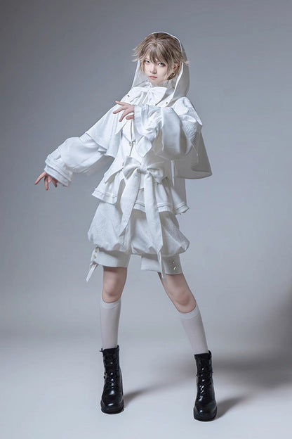 White Rabbit Hunting White Moonlight Edition Vintage Ouji Fashion Lolita Shorts