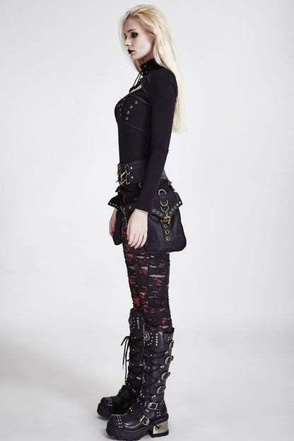 Mesh Close Fitting Long Women's Gothic Leggings