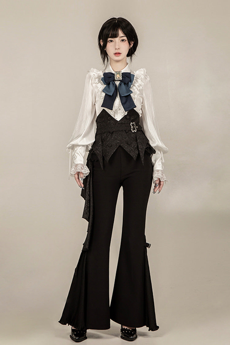 Black [Gold Hunter] Long Sleeves Pirate Style Gothic Long Pants