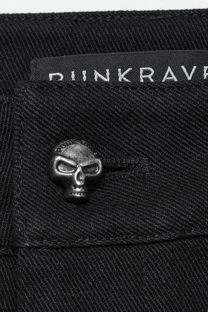 Black Rings Stitching Mesh Men's Punk Pants