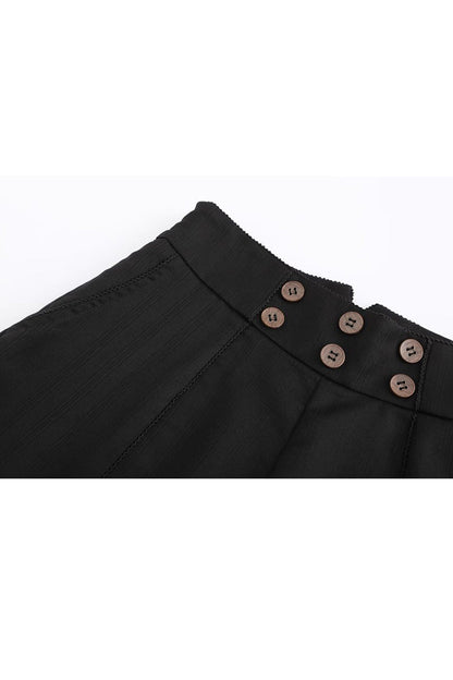 Black Retro Elegant Handsome Neutral Prince Gothic Ouji Lolita Shorts