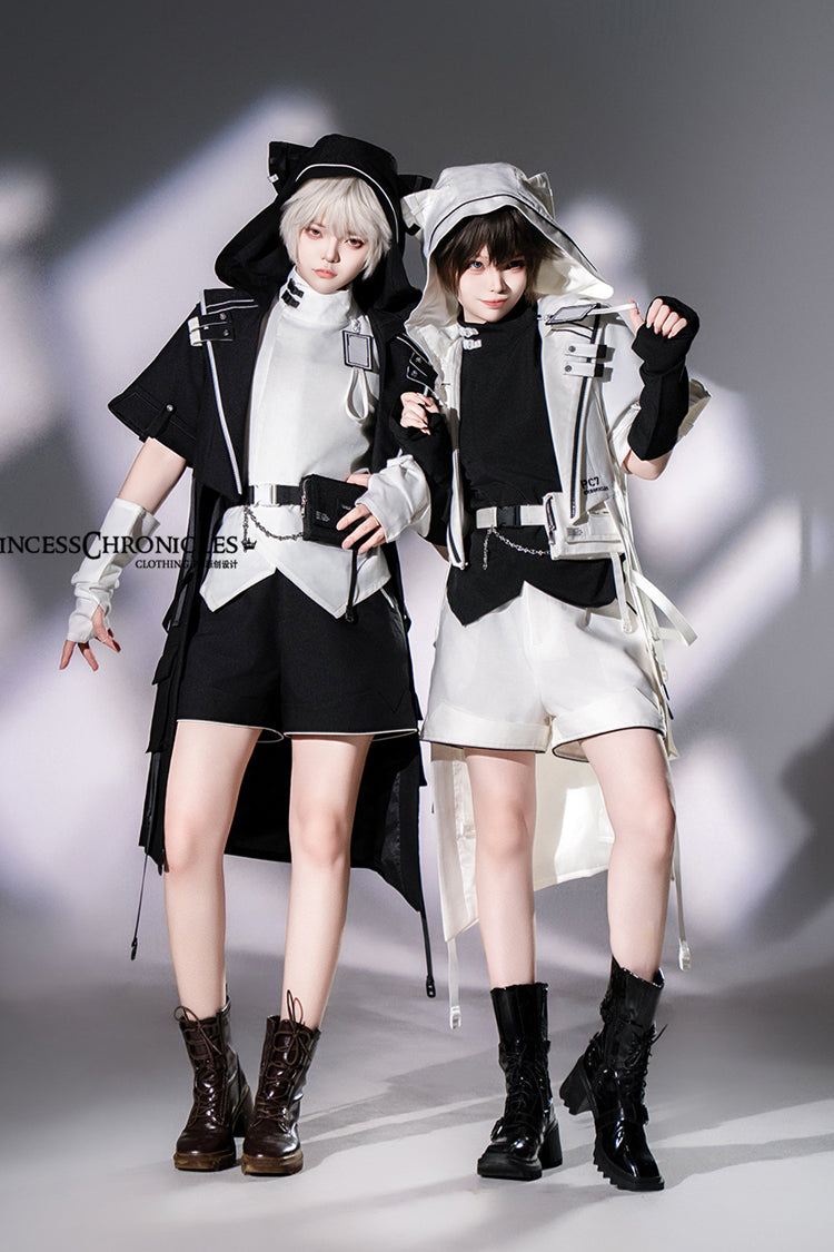 Black Functional Style Ouji Fashion Prince Handsome Lolita Cat Ears Coat