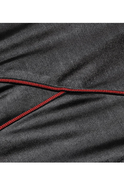 Red/Black Slim Side Zipper Elastic Fashion Hip-Lifting Thin Punk Women's Leggings
