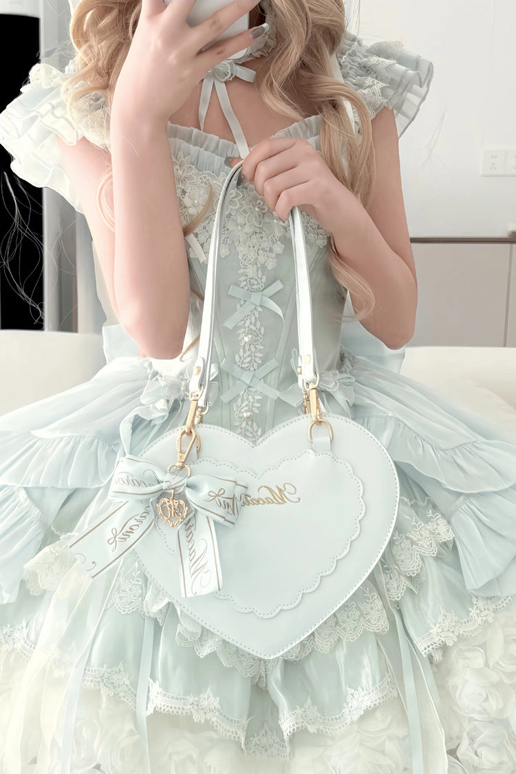 Heart-shaped Bow Elegant Sweet Lolita Crossbody Bag 4 Colors