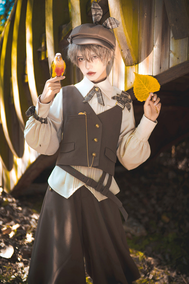 Coffee Brown Cute and Handsome Secret Morning Post Series Ouji Lolita Vest