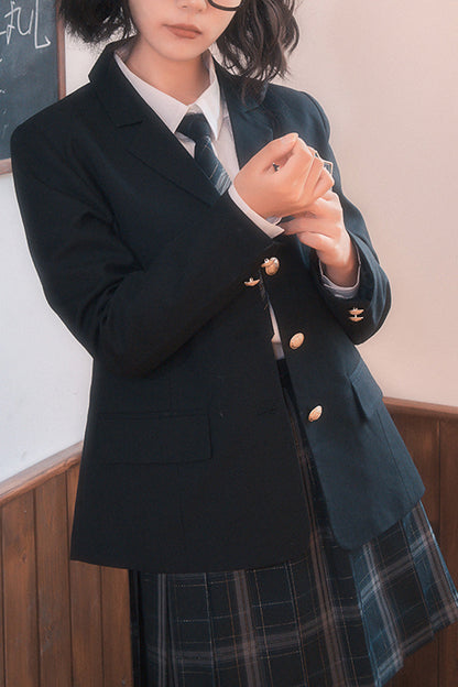 Sweet Long Sleeves College Style Elegant Japanese School Coat