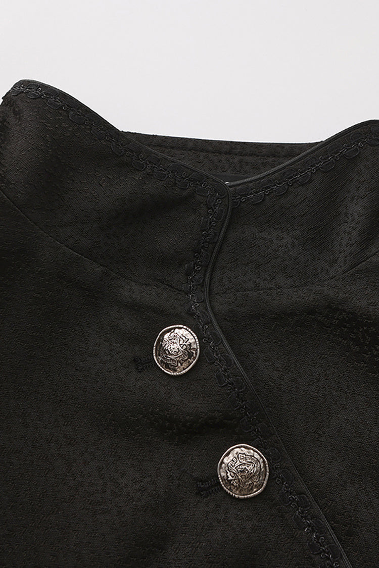 Black [Eternal Dark Portrait] Long Sleeves Vintage Elegant Prince Handsome Ouji Lolita Coat