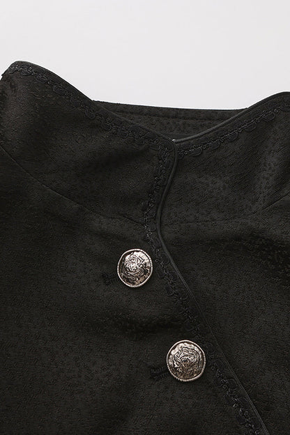 Black [Eternal Dark Portrait] Long Sleeves Vintage Elegant Prince Handsome Ouji Lolita Coat