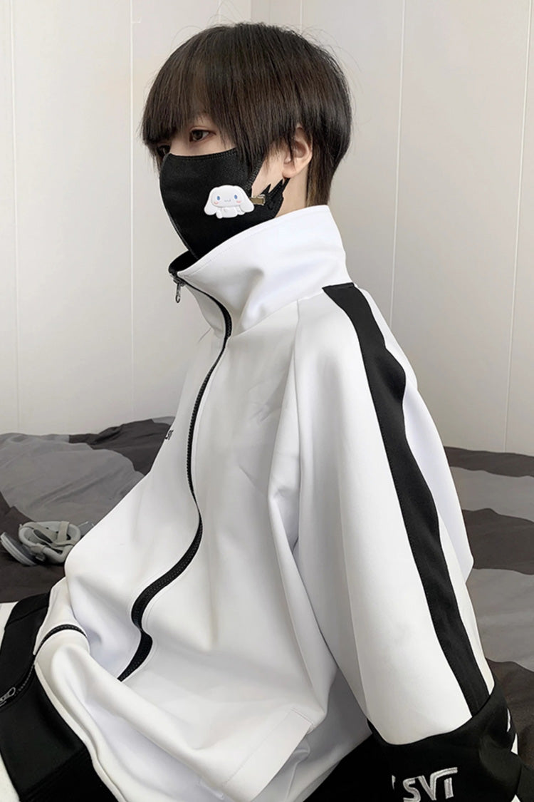 Handsome Long Sleeves Print Jirai Kei Coat 3 Colors