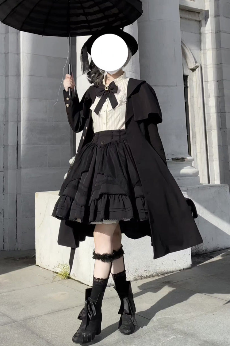Black [Rich Girl] Long Sleeves Gothic Lolita Coat