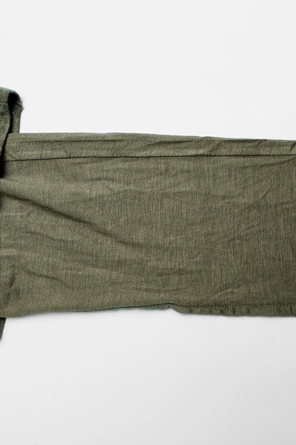 Green Ripped Men's Punk Sagging Pants with Straps