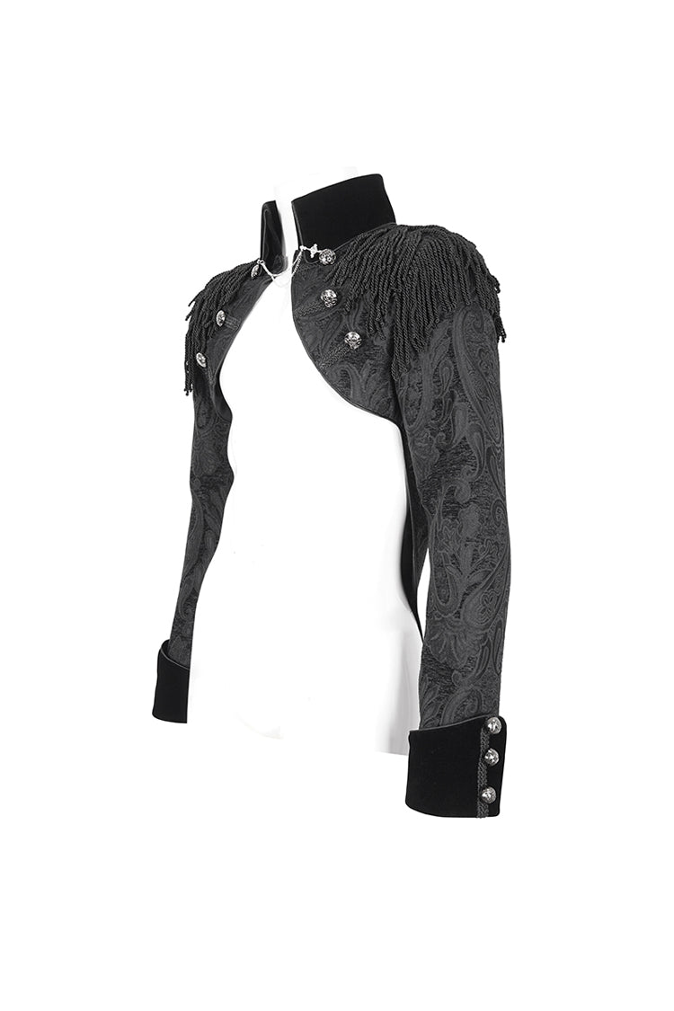 Black Tassels Swallow Tailed Men's Gothic Jacket