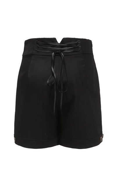 Black Retro Elegant Handsome Neutral Prince Gothic Ouji Lolita Shorts