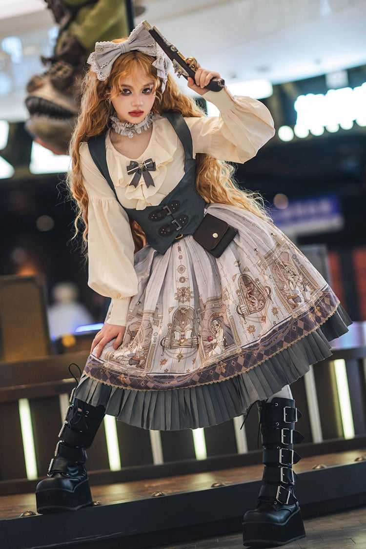 Demon Hunting Notes PU Gothic Punk Lolita Vest 2 Colors