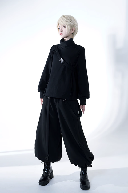 Black Functional Rabbit Cool and Handsome Ouji Lolita Set