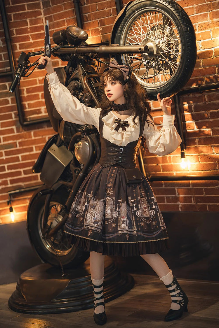 Demon Hunting Notes PU Gothic Punk Lolita Vest 2 Colors