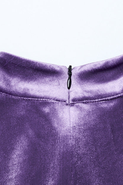 Black/Purple Long Sleeves Gradient Women's Gothic Dress