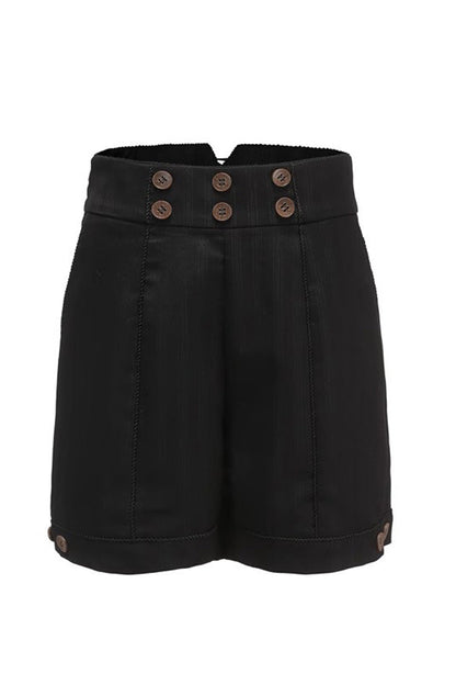 Black Retro Elegant Handsome Neutral Prince Gothic Ouji Lolita Shorts