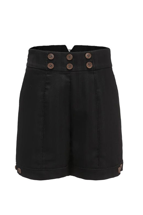 Black Retro Elegant Handsome Neutral Prince Gothic Ouji Lolita Shorts