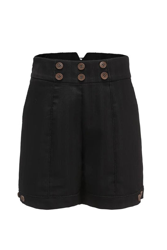 Black Retro Elegant Handsome Neutral Prince Gothic Ouji Lolita Shorts