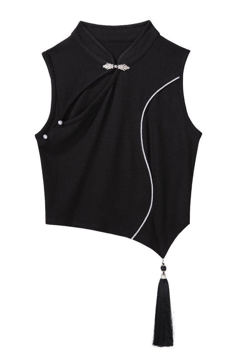 Black [The Strange End of the Immortal Sect] Sleeveless Chinese Style Ouji Lolita Set