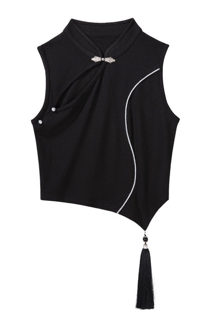 Black [The Strange End of the Immortal Sect] Sleeveless Chinese Style Ouji Lolita Set