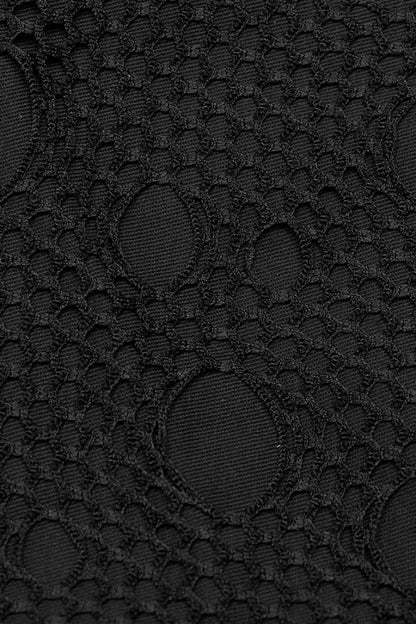 Black Stitching Mesh Metal Ring Decoration Men's Steampunk Pants