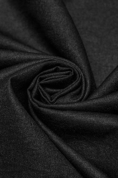 Black Stand Collar Long Puff Sleeves Ruffle Pleated Men's Gothic Blouse