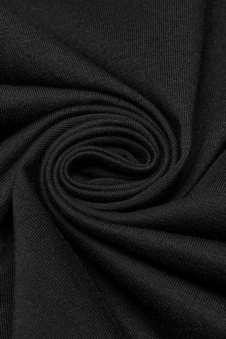 Black Sleeveless Stitching Mesh Women's Punk Fishtailed Honeymoon Slip Dress
