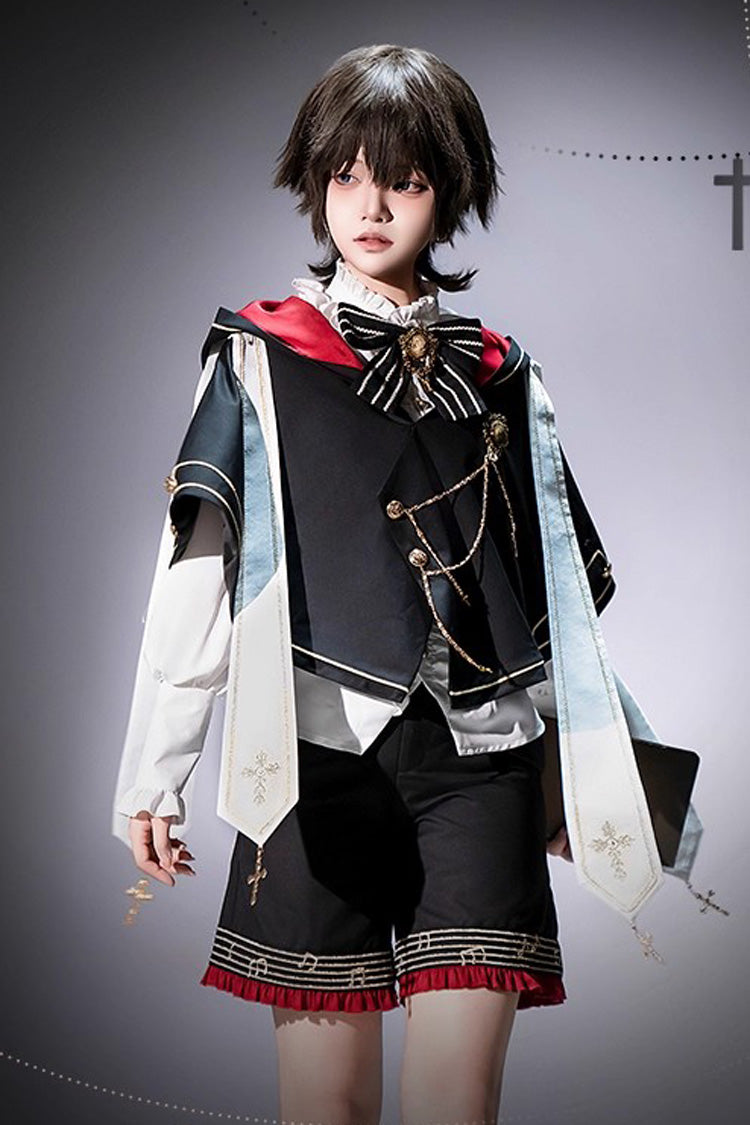 Black [The Choir of The Church] Ouji Fashion Gothic Prince Lolita Set (Older Brother Version)